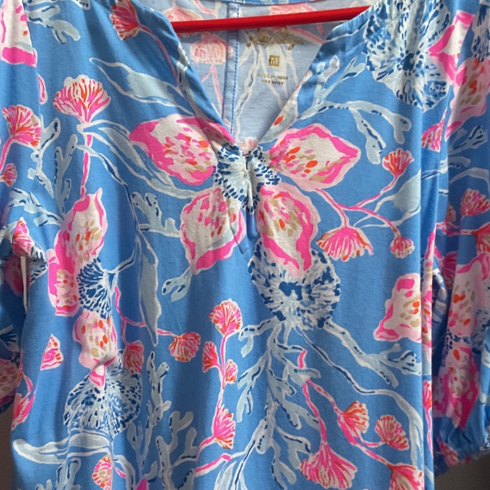 Lilly Pulitzer Blue and Pink Floral dress.